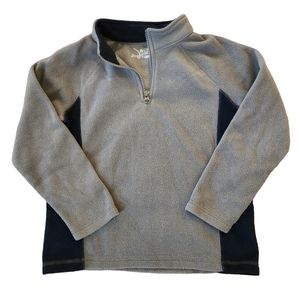 Jumping Beans Gray & Navy Quarter Zip Pullover Fleece Sweatshirt